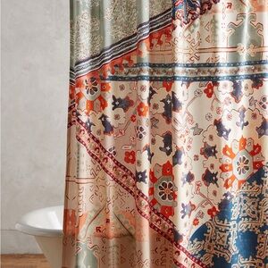Anthropologie Risa Organic Cotton Shower Curtain